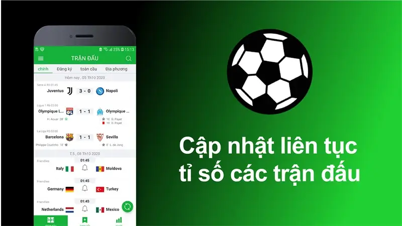 Những lưu ý khi cập nhật tỷ số bóng đá